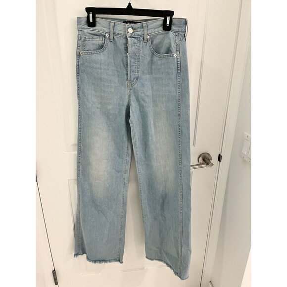 NWT Veronica Beard Taylor Relaxed Wide Leg High Rise Jean in Aire Size 27 - Picture 2 of 10